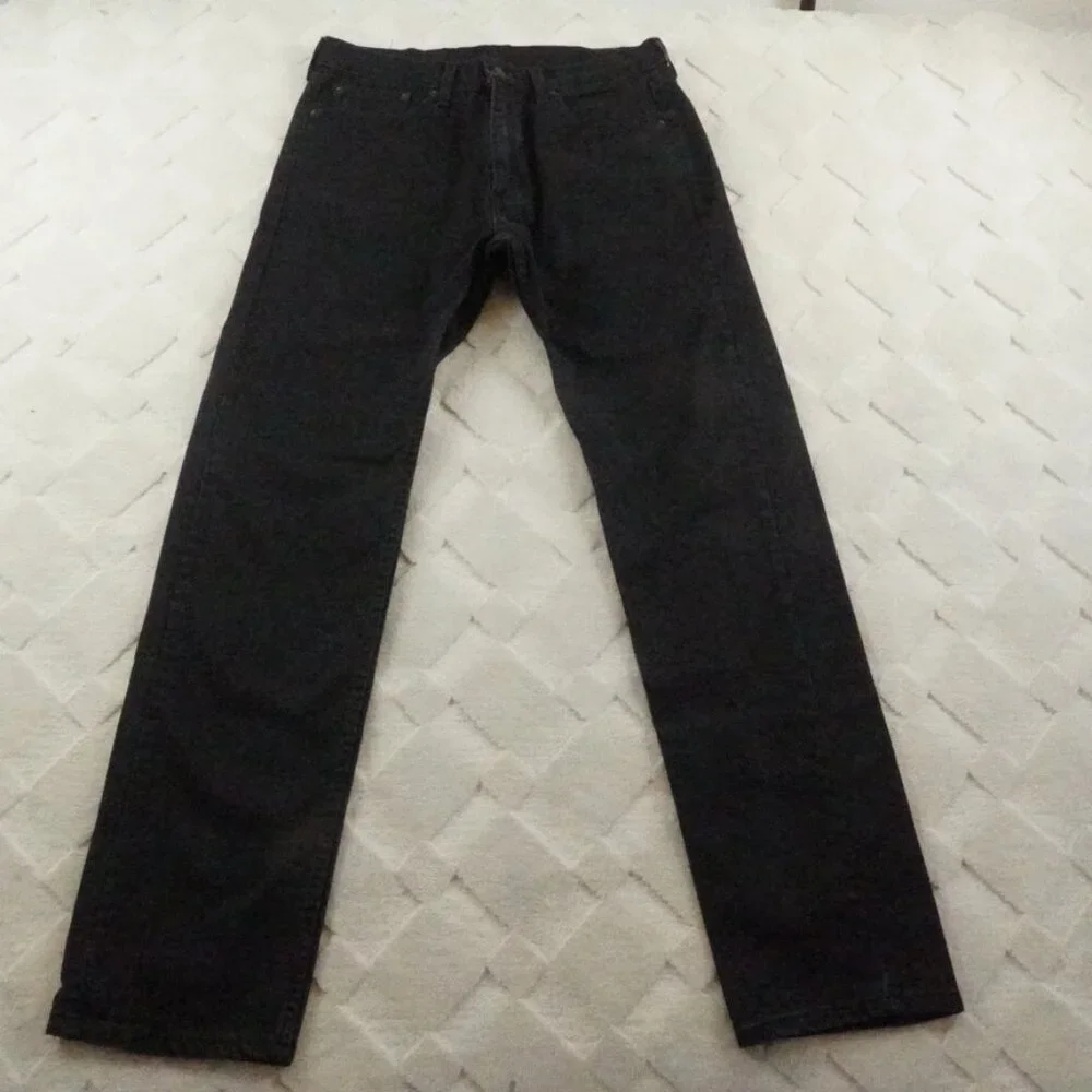 Levi's 505 Classic Straight Leg Jean Mens 33x34 Black Denim